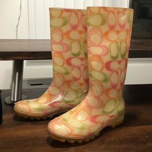 COACH rain boots - size 5 ☔️